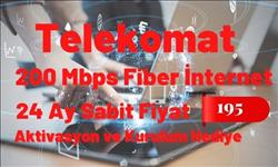 Telekomat 200 Mbps Limitsiz Fiber İnternet 195 TL