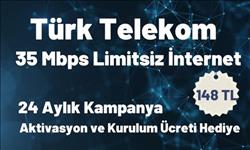 Türk Telekom 35 Mbps Limitsiz Fiber İnternet 148 TL