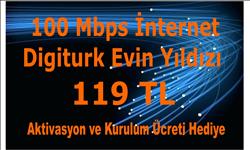 100 Mbps Limitsiz Fiber İnternet ve Digiturk Dizinin Yıldızı Paketi 119 TL