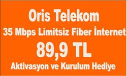 Oris Telekom 35 Mbps Limitsiz Fiber İnternet 89,9 TL